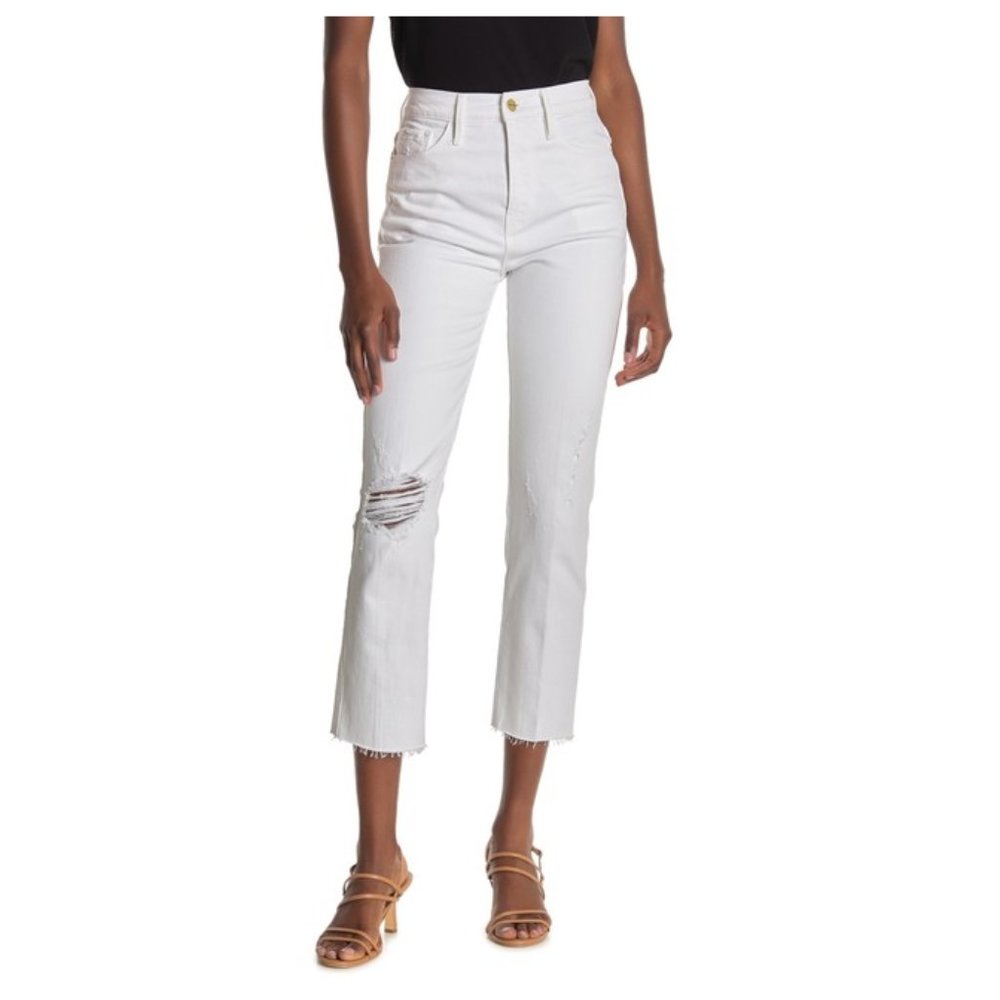 Frame Sylvie Crop Raw Edge Jeans NWT